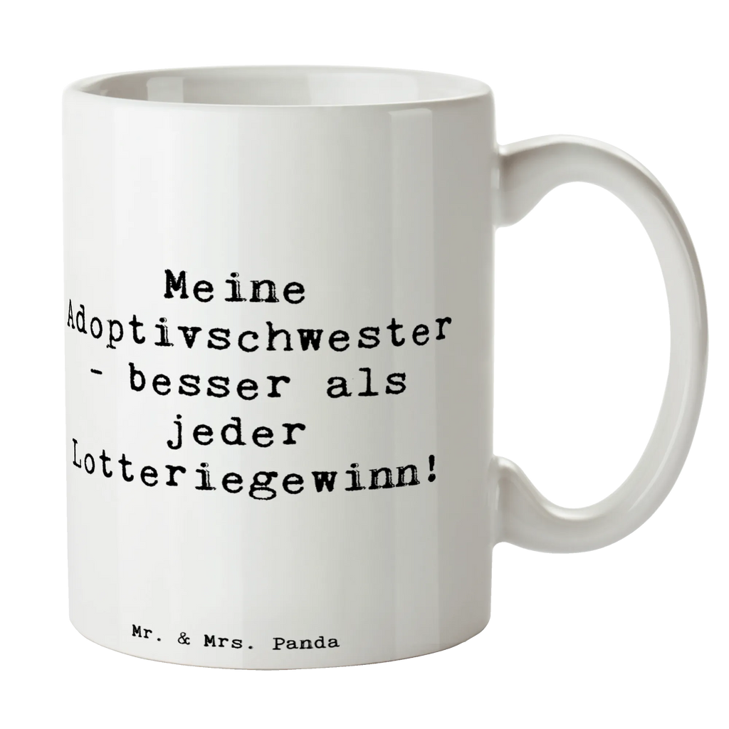 Tasse Spruch Adoptivschwester Wunder Tasse, Kaffeetasse, Teetasse, Becher, Kaffeebecher, Teebecher, Keramiktasse, Porzellantasse, Büro Tasse, Geschenk Tasse, Tasse Sprüche, Tasse Motive, Kaffeetassen, Tasse bedrucken, Designer Tasse, Cappuccino Tassen, Schöne Teetassen, Familie, Vatertag, Muttertag, Bruder, Schwester, Mama, Papa, Oma, Opa