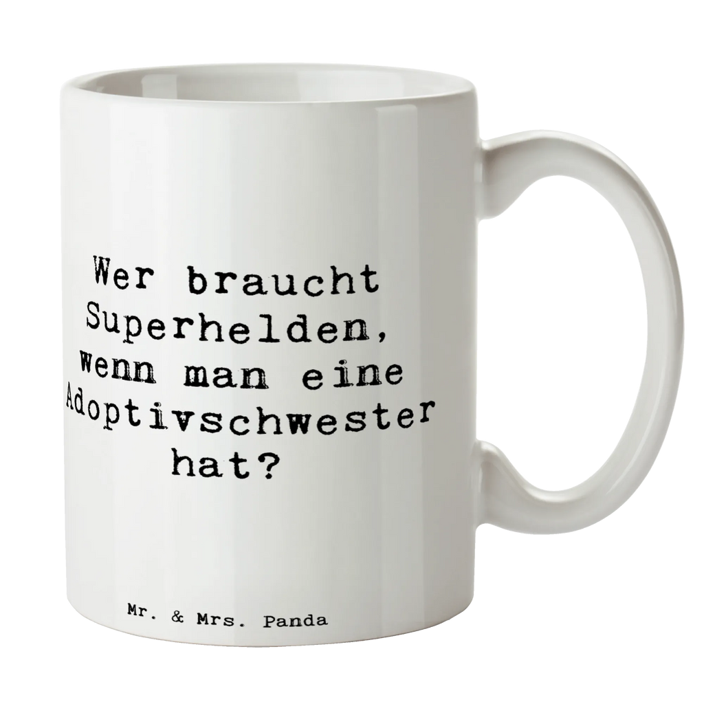 Tasse Spruch Adoptivschwester Heldin Tasse, Kaffeetasse, Teetasse, Becher, Kaffeebecher, Teebecher, Keramiktasse, Porzellantasse, Büro Tasse, Geschenk Tasse, Tasse Sprüche, Tasse Motive, Kaffeetassen, Tasse bedrucken, Designer Tasse, Cappuccino Tassen, Schöne Teetassen, Familie, Vatertag, Muttertag, Bruder, Schwester, Mama, Papa, Oma, Opa