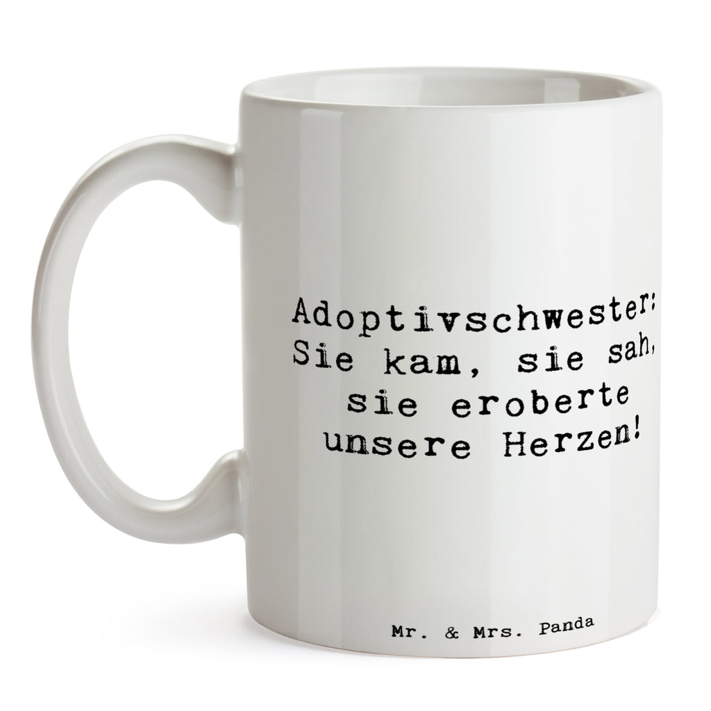 Tasse Spruch Adoptivschwester Herz Tasse, Kaffeetasse, Teetasse, Becher, Kaffeebecher, Teebecher, Keramiktasse, Porzellantasse, Büro Tasse, Geschenk Tasse, Tasse Sprüche, Tasse Motive, Kaffeetassen, Tasse bedrucken, Designer Tasse, Cappuccino Tassen, Schöne Teetassen, Familie, Vatertag, Muttertag, Bruder, Schwester, Mama, Papa, Oma, Opa