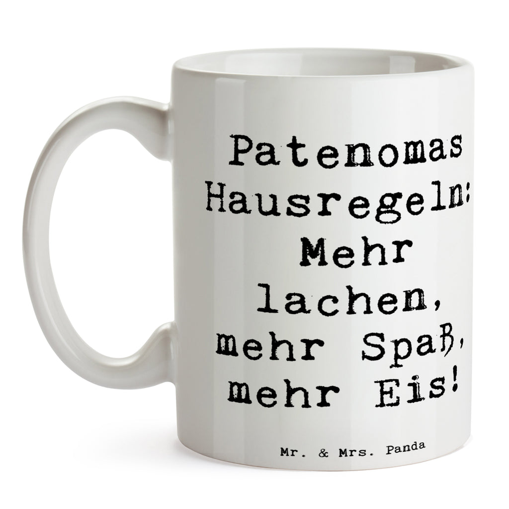 Tasse Spruch Patenoma Hausregeln Tasse, Kaffeetasse, Teetasse, Becher, Kaffeebecher, Teebecher, Keramiktasse, Porzellantasse, Büro Tasse, Geschenk Tasse, Tasse Sprüche, Tasse Motive, Kaffeetassen, Tasse bedrucken, Designer Tasse, Cappuccino Tassen, Schöne Teetassen, Familie, Vatertag, Muttertag, Bruder, Schwester, Mama, Papa, Oma, Opa