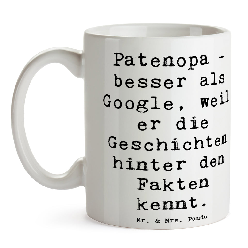 Tasse Spruch Patenopa Geschichten Tasse, Kaffeetasse, Teetasse, Becher, Kaffeebecher, Teebecher, Keramiktasse, Porzellantasse, Büro Tasse, Geschenk Tasse, Tasse Sprüche, Tasse Motive, Kaffeetassen, Tasse bedrucken, Designer Tasse, Cappuccino Tassen, Schöne Teetassen, Familie, Vatertag, Muttertag, Bruder, Schwester, Mama, Papa, Oma, Opa