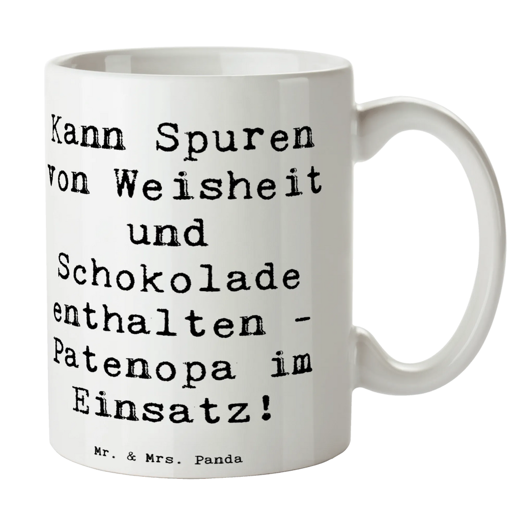 Tasse Spruch Patenopa und Weisheit Tasse, Kaffeetasse, Teetasse, Becher, Kaffeebecher, Teebecher, Keramiktasse, Porzellantasse, Büro Tasse, Geschenk Tasse, Tasse Sprüche, Tasse Motive, Kaffeetassen, Tasse bedrucken, Designer Tasse, Cappuccino Tassen, Schöne Teetassen, Familie, Vatertag, Muttertag, Bruder, Schwester, Mama, Papa, Oma, Opa