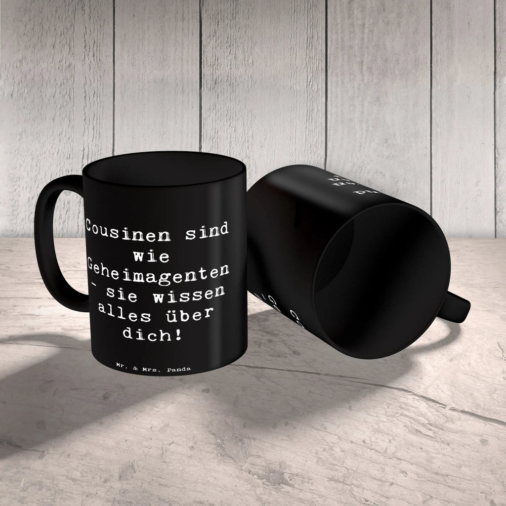 Tasse Spruch Cousinen Geheimagenten Tasse, Kaffeetasse, Teetasse, Becher, Kaffeebecher, Teebecher, Keramiktasse, Porzellantasse, Büro Tasse, Geschenk Tasse, Tasse Sprüche, Tasse Motive, Kaffeetassen, Tasse bedrucken, Designer Tasse, Cappuccino Tassen, Schöne Teetassen, Familie, Vatertag, Muttertag, Bruder, Schwester, Mama, Papa, Oma, Opa