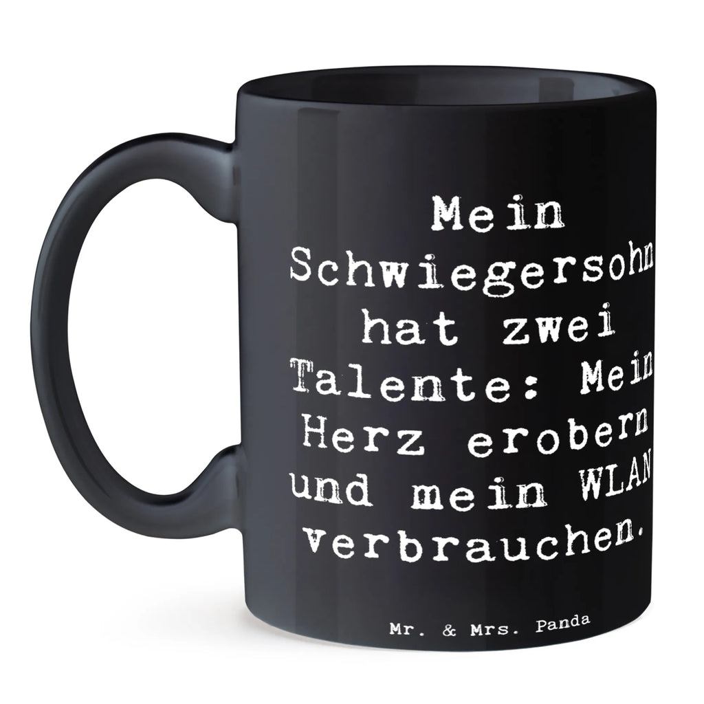 Tasse Spruch Schwiegersohn Talente Tasse, Kaffeetasse, Teetasse, Becher, Kaffeebecher, Teebecher, Keramiktasse, Porzellantasse, Büro Tasse, Geschenk Tasse, Tasse Sprüche, Tasse Motive, Kaffeetassen, Tasse bedrucken, Designer Tasse, Cappuccino Tassen, Schöne Teetassen, Familie, Vatertag, Muttertag, Bruder, Schwester, Mama, Papa, Oma, Opa