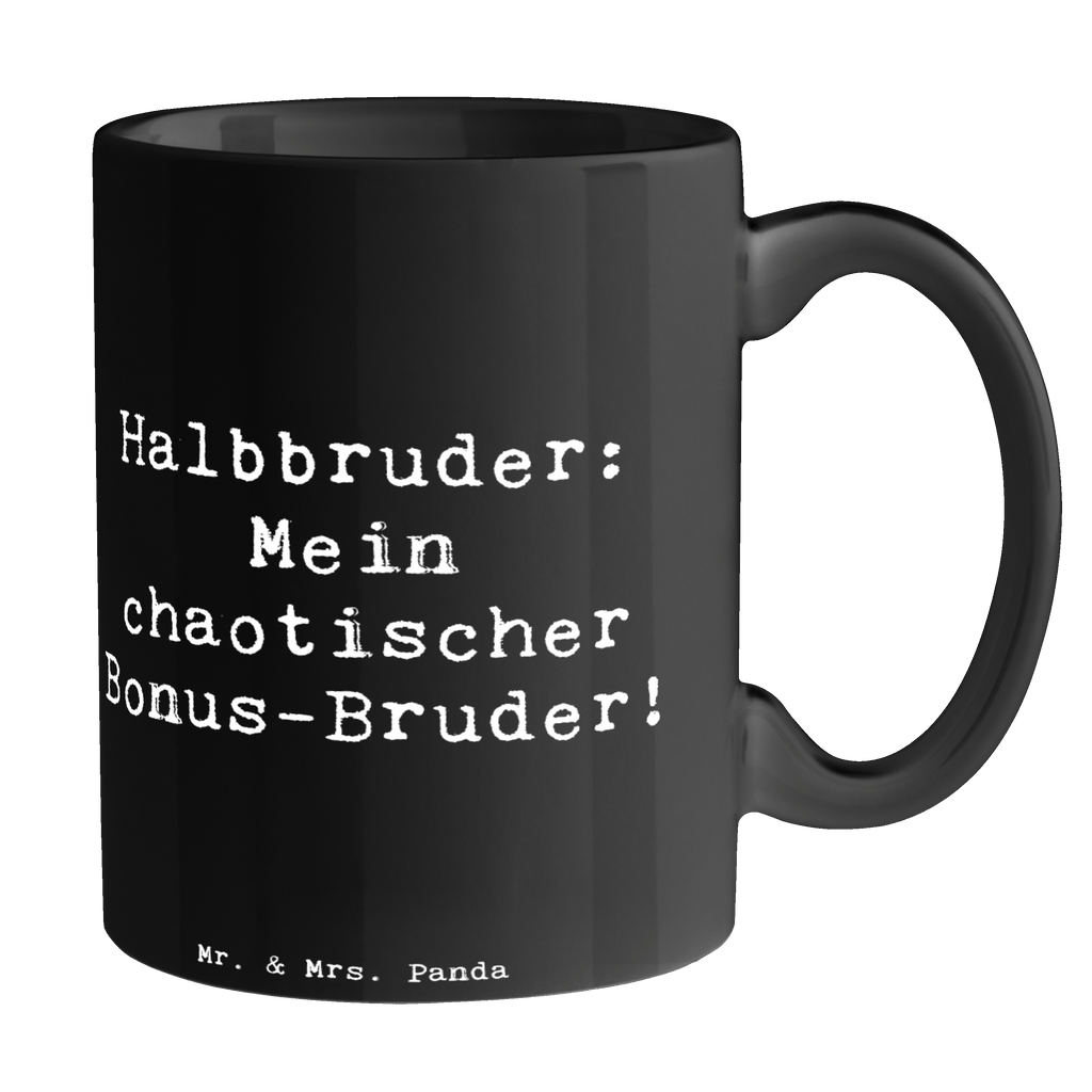 Tasse Spruch Halbbruder Chaos Tasse, Kaffeetasse, Teetasse, Becher, Kaffeebecher, Teebecher, Keramiktasse, Porzellantasse, Büro Tasse, Geschenk Tasse, Tasse Sprüche, Tasse Motive, Kaffeetassen, Tasse bedrucken, Designer Tasse, Cappuccino Tassen, Schöne Teetassen, Familie, Vatertag, Muttertag, Bruder, Schwester, Mama, Papa, Oma, Opa