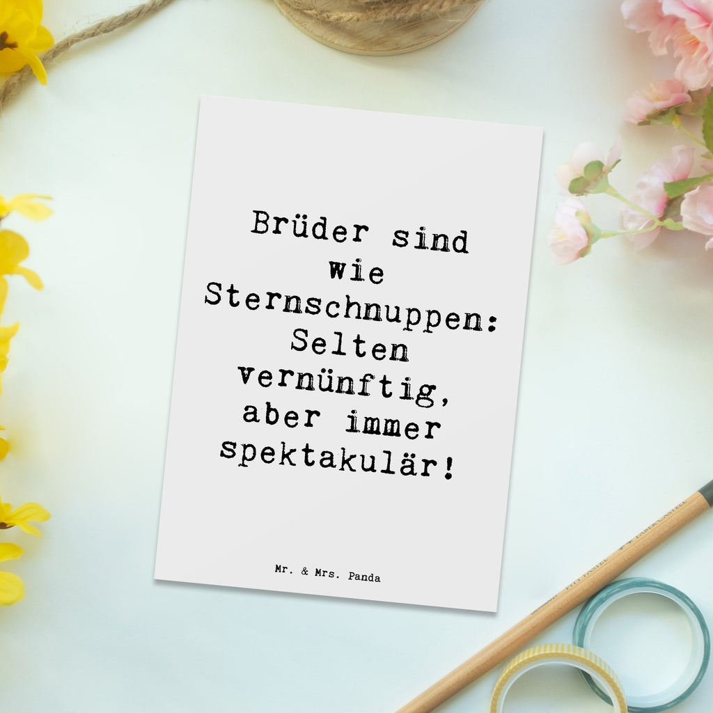 Postkarte Spruch Brüder Sternschnuppen Postkarte, Karte, Geschenkkarte, Grußkarte, Einladung, Ansichtskarte, Geburtstagskarte, Einladungskarte, Dankeskarte, Ansichtskarten, Einladung Geburtstag, Einladungskarten Geburtstag, Familie, Vatertag, Muttertag, Bruder, Schwester, Mama, Papa, Oma, Opa