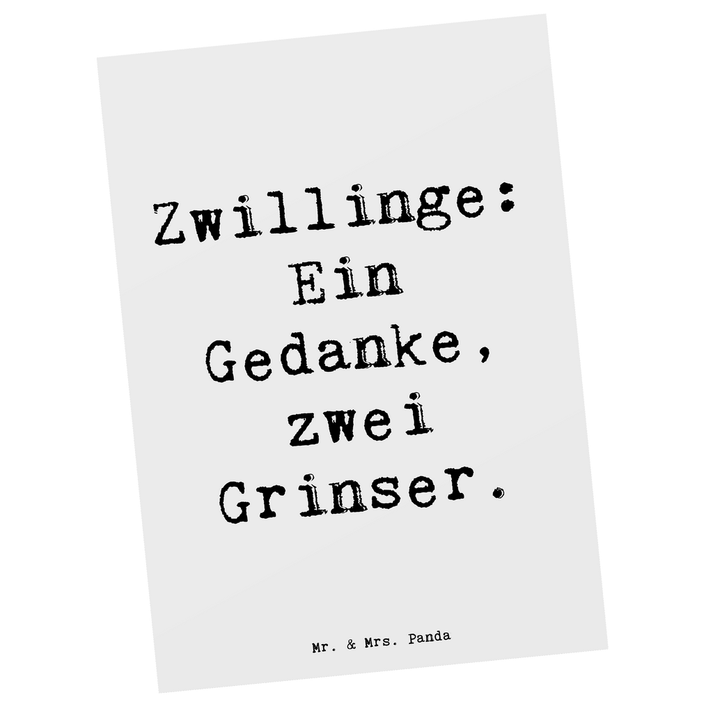 Postkarte Spruch Zwillingsgeschwister Grinser Postkarte, Karte, Geschenkkarte, Grußkarte, Einladung, Ansichtskarte, Geburtstagskarte, Einladungskarte, Dankeskarte, Ansichtskarten, Einladung Geburtstag, Einladungskarten Geburtstag, Familie, Vatertag, Muttertag, Bruder, Schwester, Mama, Papa, Oma, Opa