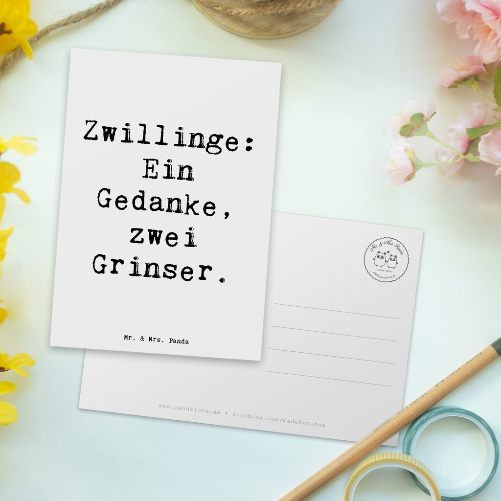 Postkarte Spruch Zwillingsgeschwister Grinser Postkarte, Karte, Geschenkkarte, Grußkarte, Einladung, Ansichtskarte, Geburtstagskarte, Einladungskarte, Dankeskarte, Ansichtskarten, Einladung Geburtstag, Einladungskarten Geburtstag, Familie, Vatertag, Muttertag, Bruder, Schwester, Mama, Papa, Oma, Opa