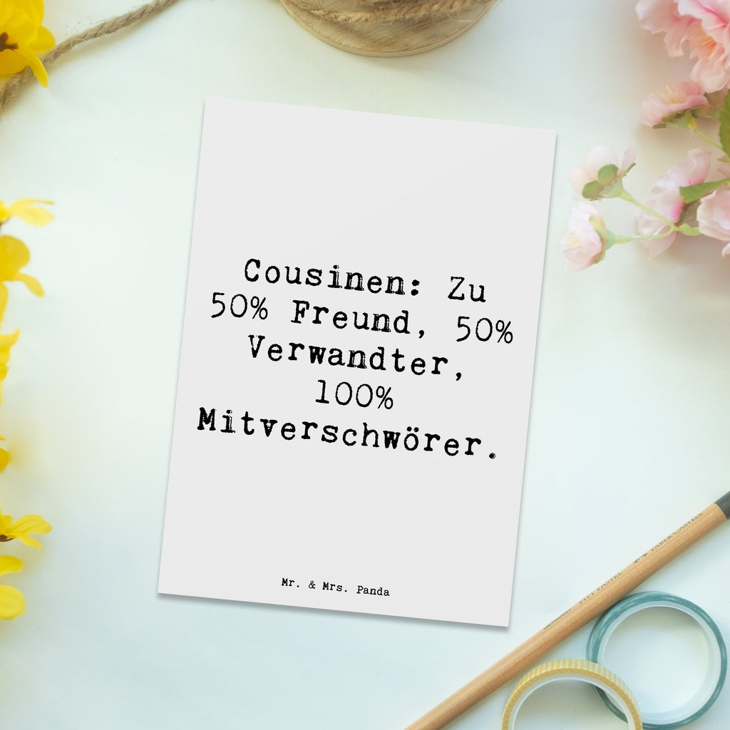 Postkarte Spruch Cousin Mitverschwörer Postkarte, Karte, Geschenkkarte, Grußkarte, Einladung, Ansichtskarte, Geburtstagskarte, Einladungskarte, Dankeskarte, Ansichtskarten, Einladung Geburtstag, Einladungskarten Geburtstag, Familie, Vatertag, Muttertag, Bruder, Schwester, Mama, Papa, Oma, Opa