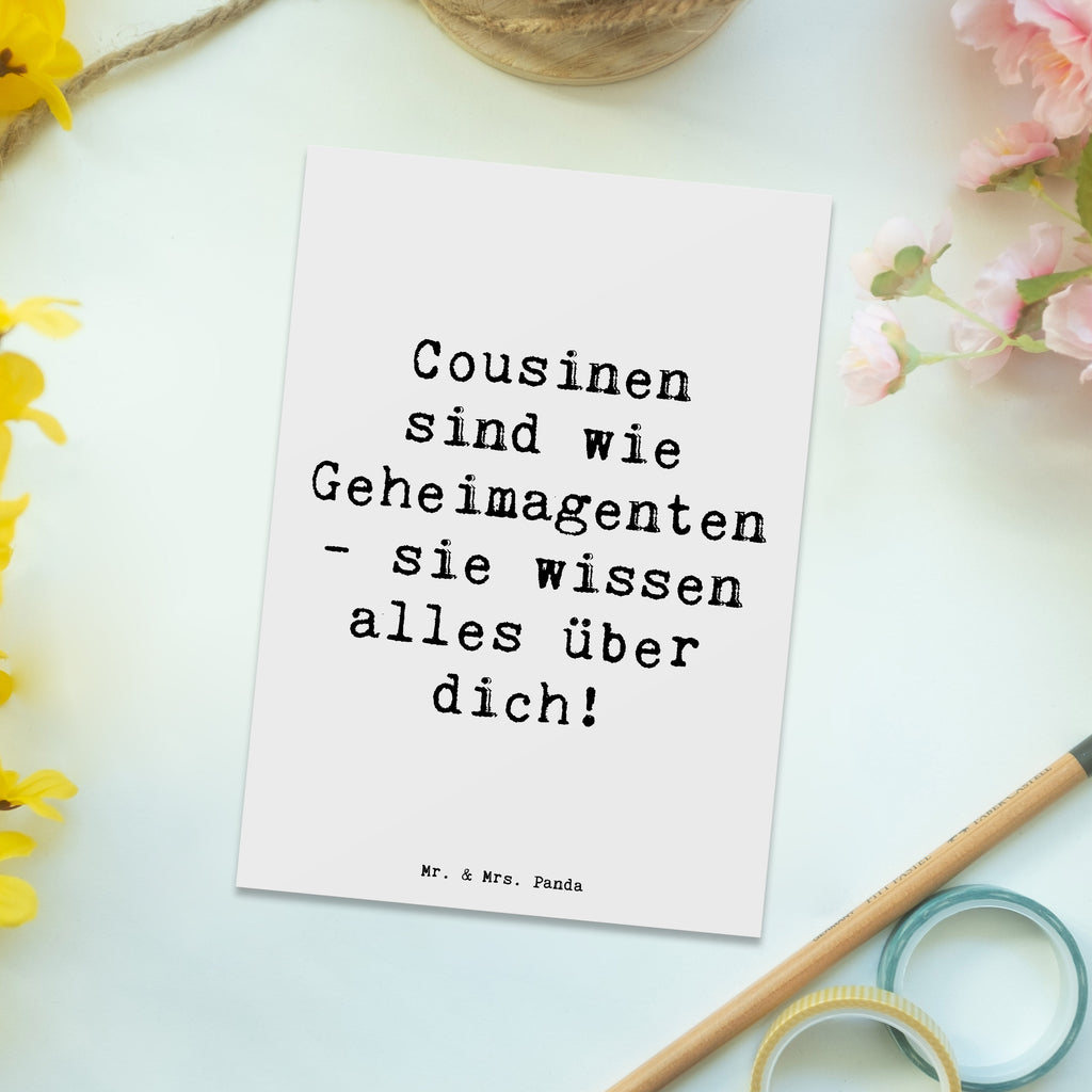 Postkarte Spruch Cousinen Geheimagenten Postkarte, Karte, Geschenkkarte, Grußkarte, Einladung, Ansichtskarte, Geburtstagskarte, Einladungskarte, Dankeskarte, Ansichtskarten, Einladung Geburtstag, Einladungskarten Geburtstag, Familie, Vatertag, Muttertag, Bruder, Schwester, Mama, Papa, Oma, Opa