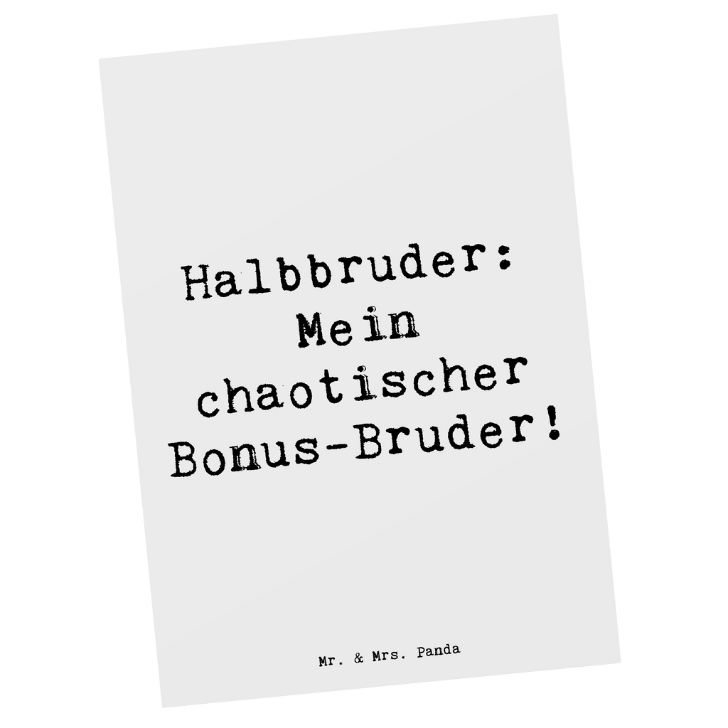 Postkarte Spruch Halbbruder Chaos Postkarte, Karte, Geschenkkarte, Grußkarte, Einladung, Ansichtskarte, Geburtstagskarte, Einladungskarte, Dankeskarte, Ansichtskarten, Einladung Geburtstag, Einladungskarten Geburtstag, Familie, Vatertag, Muttertag, Bruder, Schwester, Mama, Papa, Oma, Opa