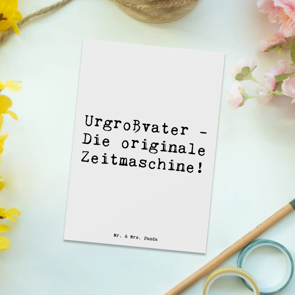 Postkarte Spruch Urgroßvater Zeitmaschine Postkarte, Karte, Geschenkkarte, Grußkarte, Einladung, Ansichtskarte, Geburtstagskarte, Einladungskarte, Dankeskarte, Ansichtskarten, Einladung Geburtstag, Einladungskarten Geburtstag, Familie, Vatertag, Muttertag, Bruder, Schwester, Mama, Papa, Oma, Opa