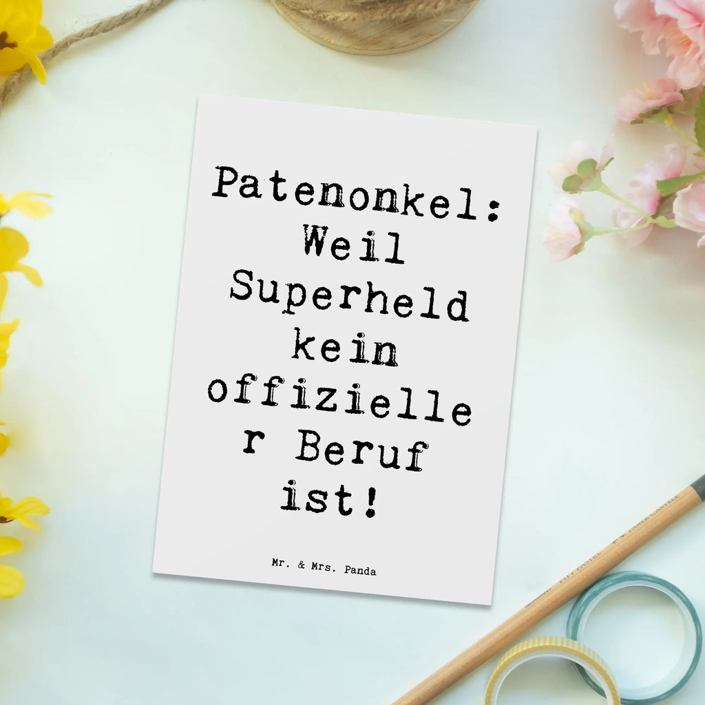 Postkarte Spruch Patenonkel Superheld Postkarte, Karte, Geschenkkarte, Grußkarte, Einladung, Ansichtskarte, Geburtstagskarte, Einladungskarte, Dankeskarte, Ansichtskarten, Einladung Geburtstag, Einladungskarten Geburtstag, Familie, Vatertag, Muttertag, Bruder, Schwester, Mama, Papa, Oma, Opa