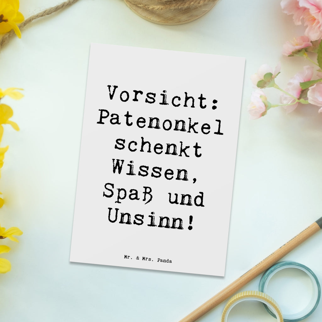 Postkarte Spruch Patenonkel Wissen Spaß Postkarte, Karte, Geschenkkarte, Grußkarte, Einladung, Ansichtskarte, Geburtstagskarte, Einladungskarte, Dankeskarte, Ansichtskarten, Einladung Geburtstag, Einladungskarten Geburtstag, Familie, Vatertag, Muttertag, Bruder, Schwester, Mama, Papa, Oma, Opa