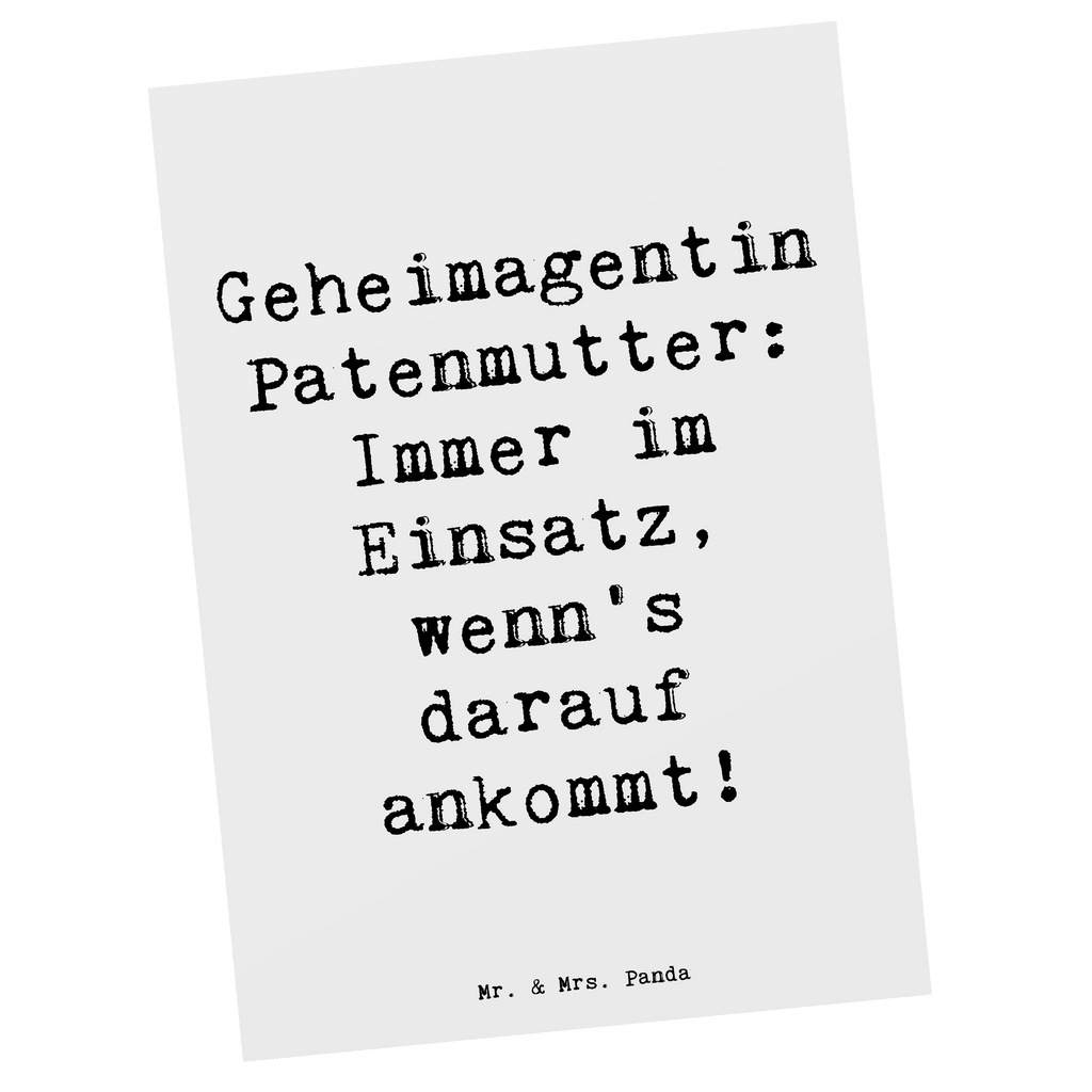 Postkarte Spruch Geheimagentin Patenmutter Postkarte, Karte, Geschenkkarte, Grußkarte, Einladung, Ansichtskarte, Geburtstagskarte, Einladungskarte, Dankeskarte, Ansichtskarten, Einladung Geburtstag, Einladungskarten Geburtstag, Familie, Vatertag, Muttertag, Bruder, Schwester, Mama, Papa, Oma, Opa