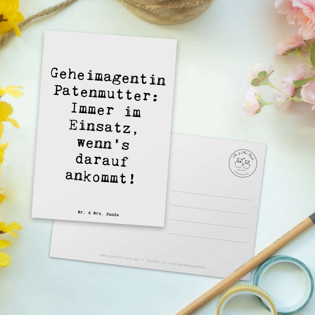 Postkarte Spruch Geheimagentin Patenmutter Postkarte, Karte, Geschenkkarte, Grußkarte, Einladung, Ansichtskarte, Geburtstagskarte, Einladungskarte, Dankeskarte, Ansichtskarten, Einladung Geburtstag, Einladungskarten Geburtstag, Familie, Vatertag, Muttertag, Bruder, Schwester, Mama, Papa, Oma, Opa