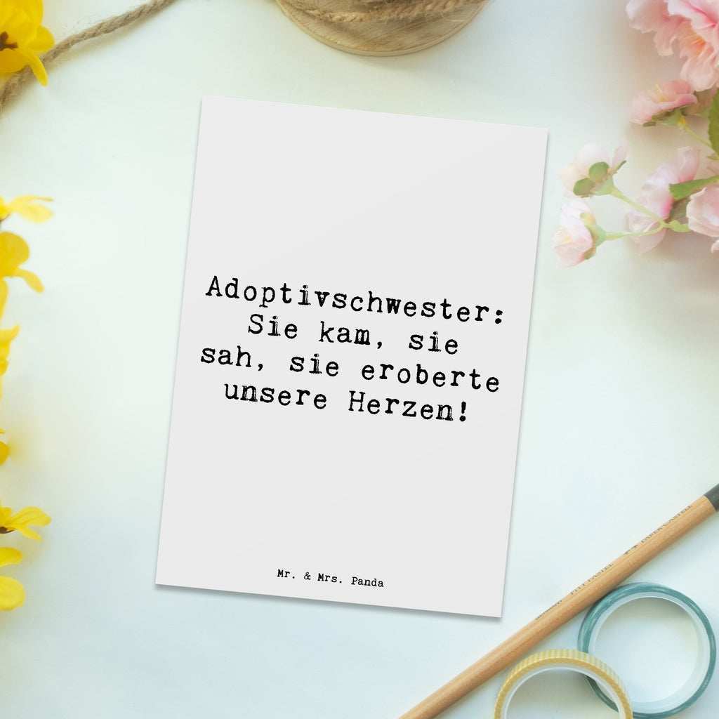 Postkarte Spruch Adoptivschwester Herz Postkarte, Karte, Geschenkkarte, Grußkarte, Einladung, Ansichtskarte, Geburtstagskarte, Einladungskarte, Dankeskarte, Ansichtskarten, Einladung Geburtstag, Einladungskarten Geburtstag, Familie, Vatertag, Muttertag, Bruder, Schwester, Mama, Papa, Oma, Opa