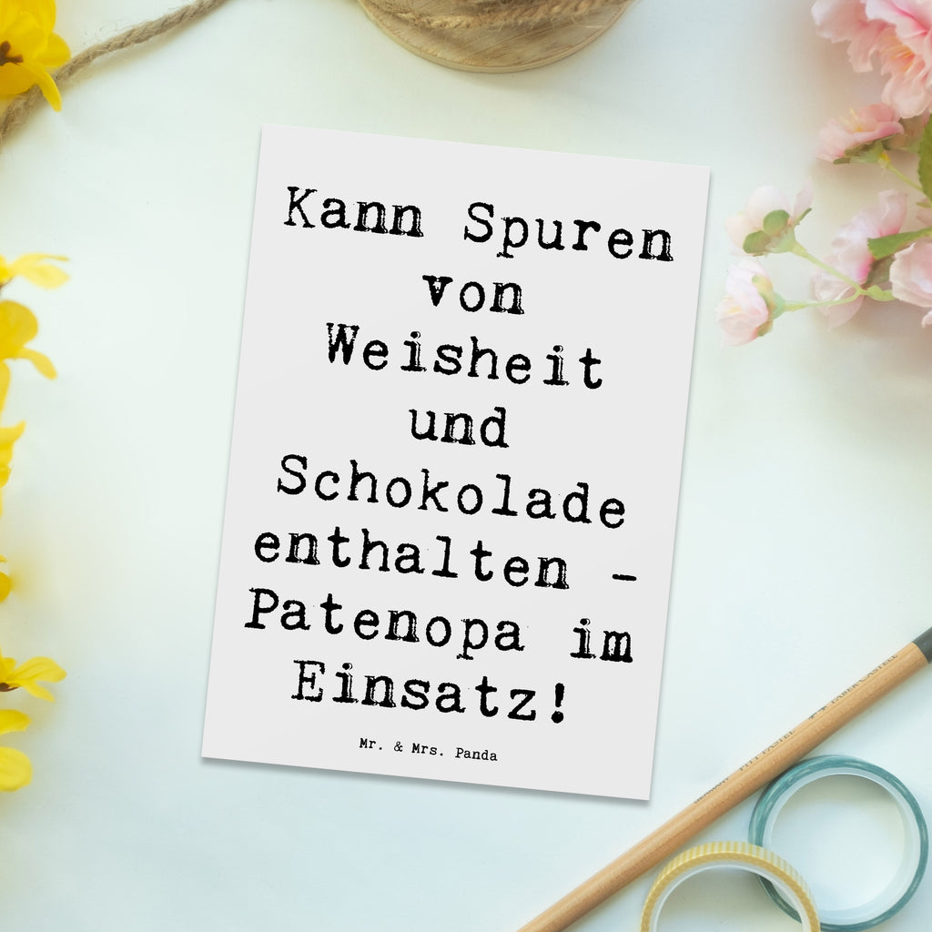 Postkarte Spruch Patenopa und Weisheit Postkarte, Karte, Geschenkkarte, Grußkarte, Einladung, Ansichtskarte, Geburtstagskarte, Einladungskarte, Dankeskarte, Ansichtskarten, Einladung Geburtstag, Einladungskarten Geburtstag, Familie, Vatertag, Muttertag, Bruder, Schwester, Mama, Papa, Oma, Opa