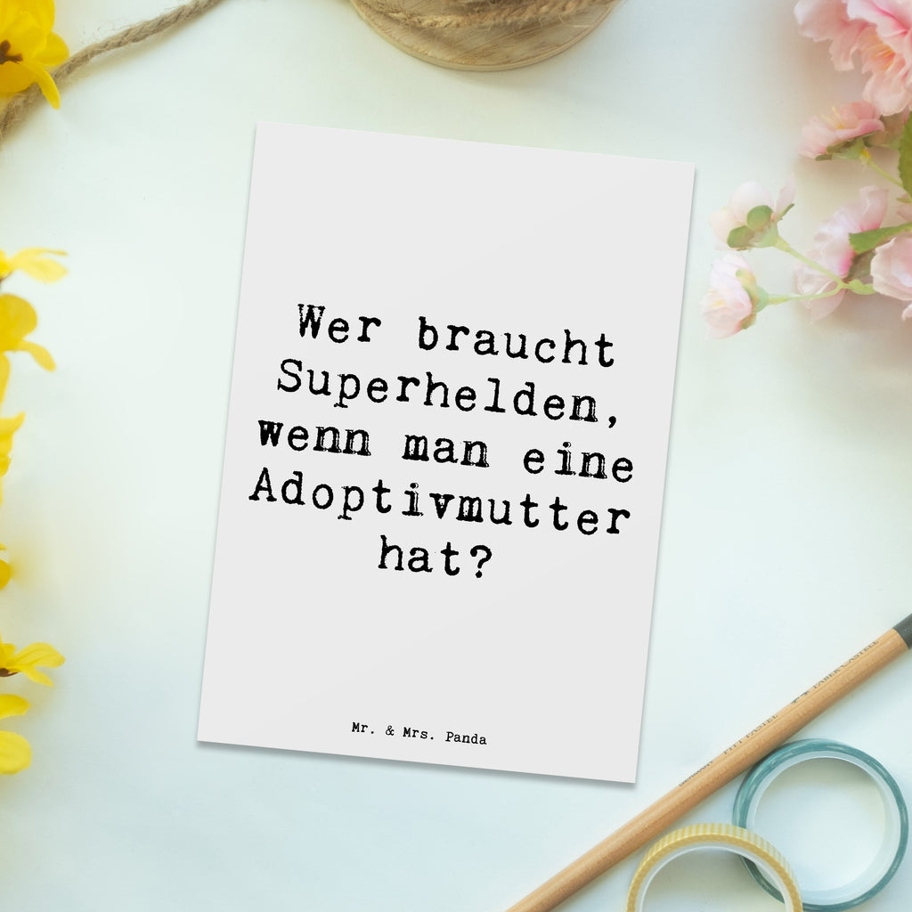 Postkarte Spruch Adoptivmutter Heldin Postkarte, Karte, Geschenkkarte, Grußkarte, Einladung, Ansichtskarte, Geburtstagskarte, Einladungskarte, Dankeskarte, Ansichtskarten, Einladung Geburtstag, Einladungskarten Geburtstag, Familie, Vatertag, Muttertag, Bruder, Schwester, Mama, Papa, Oma, Opa