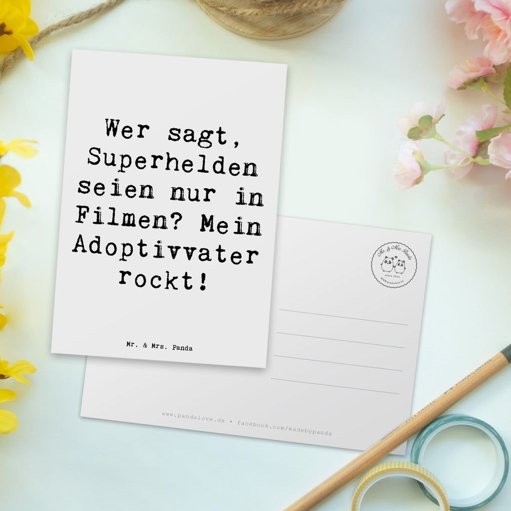 Postkarte Superheld Adoptivvater Postkarte, Karte, Geschenkkarte, Grußkarte, Einladung, Ansichtskarte, Geburtstagskarte, Einladungskarte, Dankeskarte, Ansichtskarten, Einladung Geburtstag, Einladungskarten Geburtstag, Familie, Vatertag, Muttertag, Bruder, Schwester, Mama, Papa, Oma, Opa