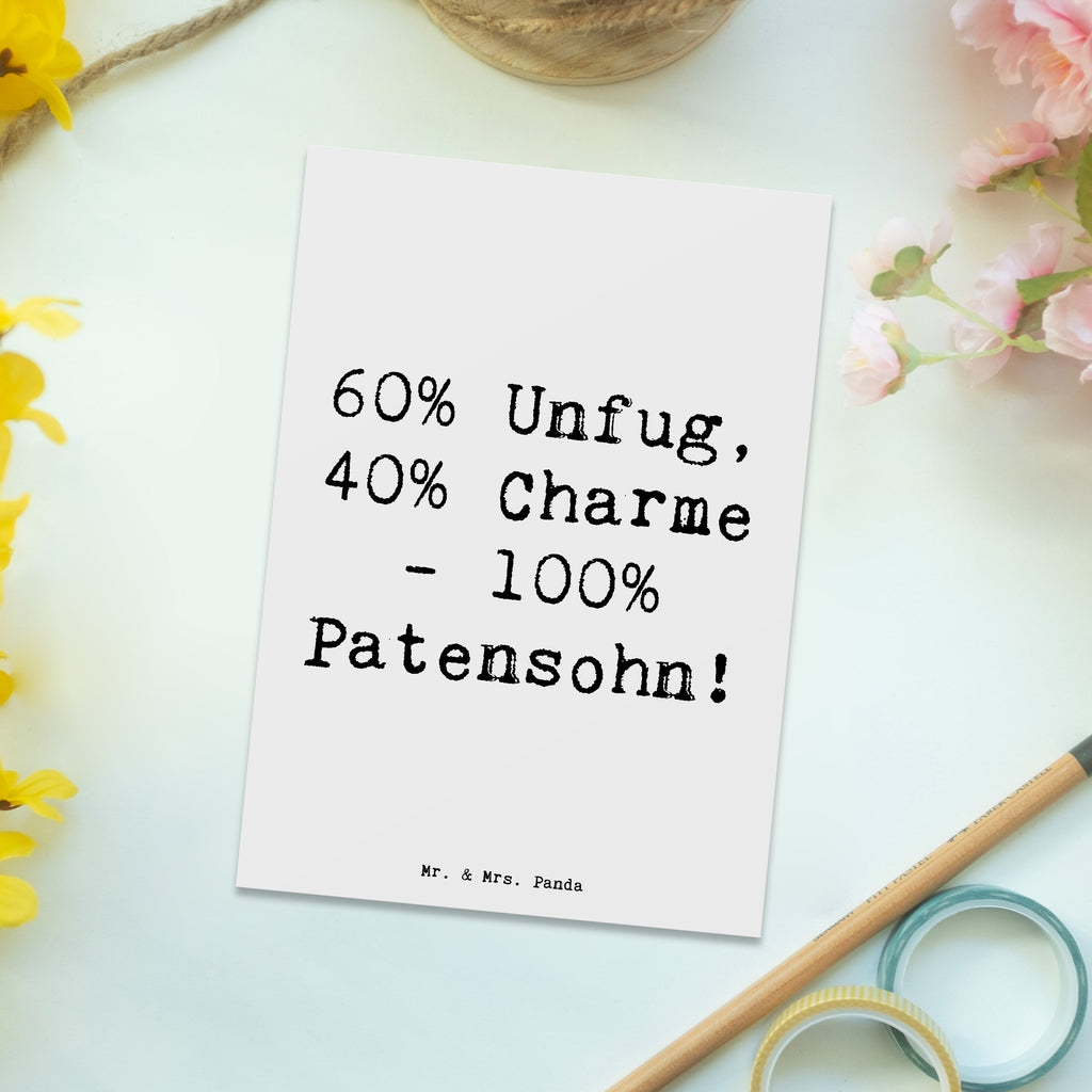 Postkarte Spruch Patensohn Charme Postkarte, Karte, Geschenkkarte, Grußkarte, Einladung, Ansichtskarte, Geburtstagskarte, Einladungskarte, Dankeskarte, Ansichtskarten, Einladung Geburtstag, Einladungskarten Geburtstag, Familie, Vatertag, Muttertag, Bruder, Schwester, Mama, Papa, Oma, Opa