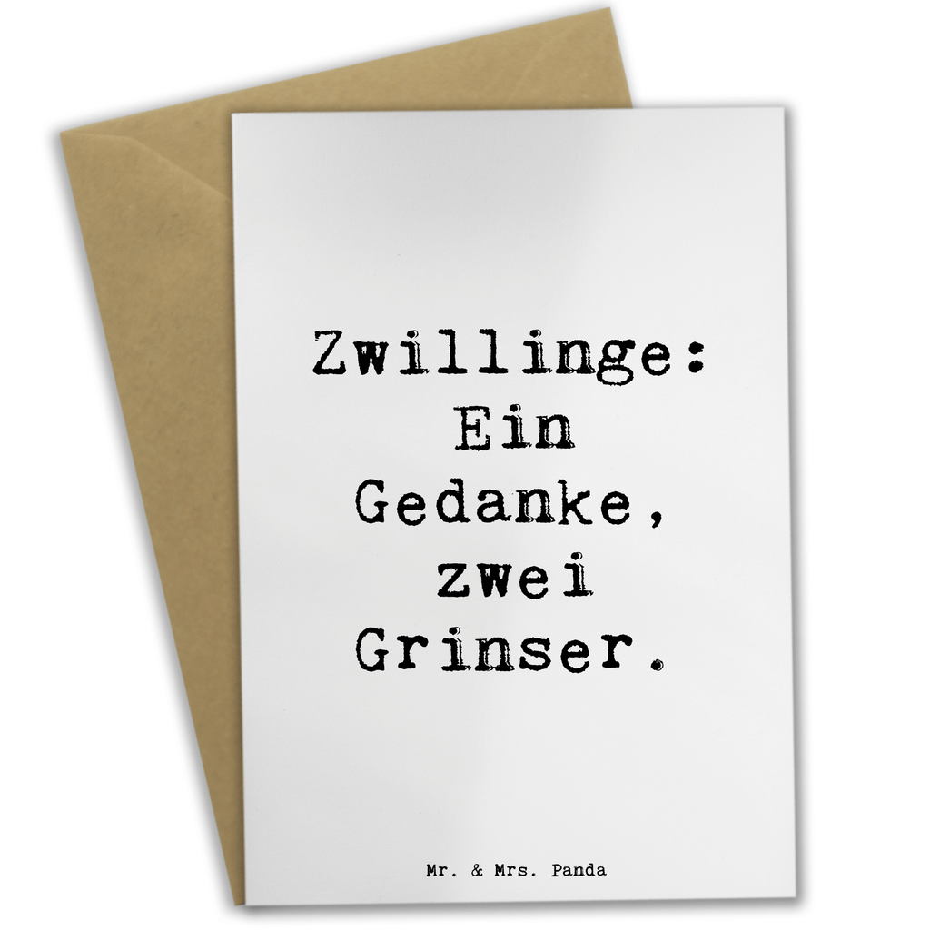 Grußkarte Spruch Zwillingsgeschwister Grinser Grußkarte, Klappkarte, Einladungskarte, Glückwunschkarte, Hochzeitskarte, Geburtstagskarte, Karte, Ansichtskarten, Familie, Vatertag, Muttertag, Bruder, Schwester, Mama, Papa, Oma, Opa