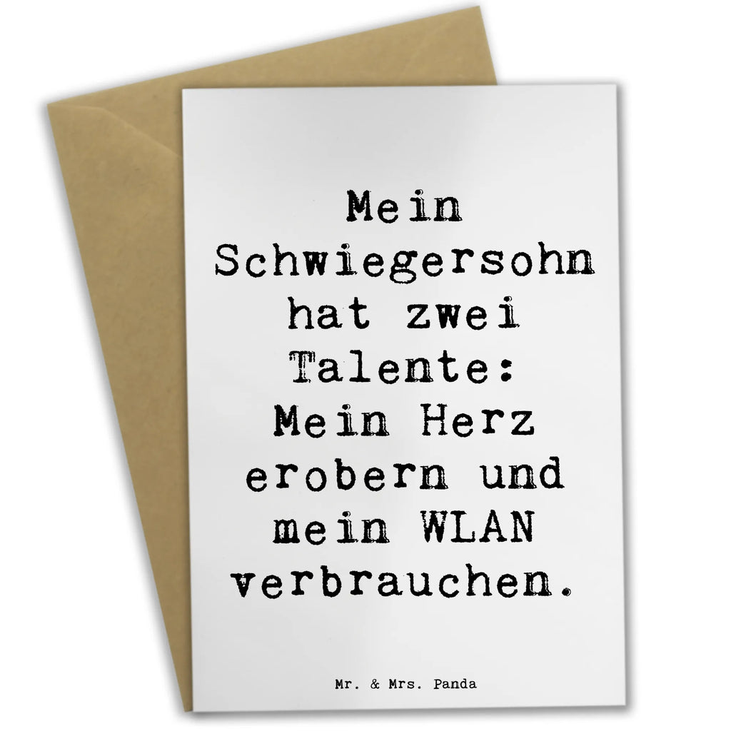 Grußkarte Spruch Schwiegersohn Talente Grußkarte, Klappkarte, Einladungskarte, Glückwunschkarte, Hochzeitskarte, Geburtstagskarte, Karte, Ansichtskarten, Familie, Vatertag, Muttertag, Bruder, Schwester, Mama, Papa, Oma, Opa