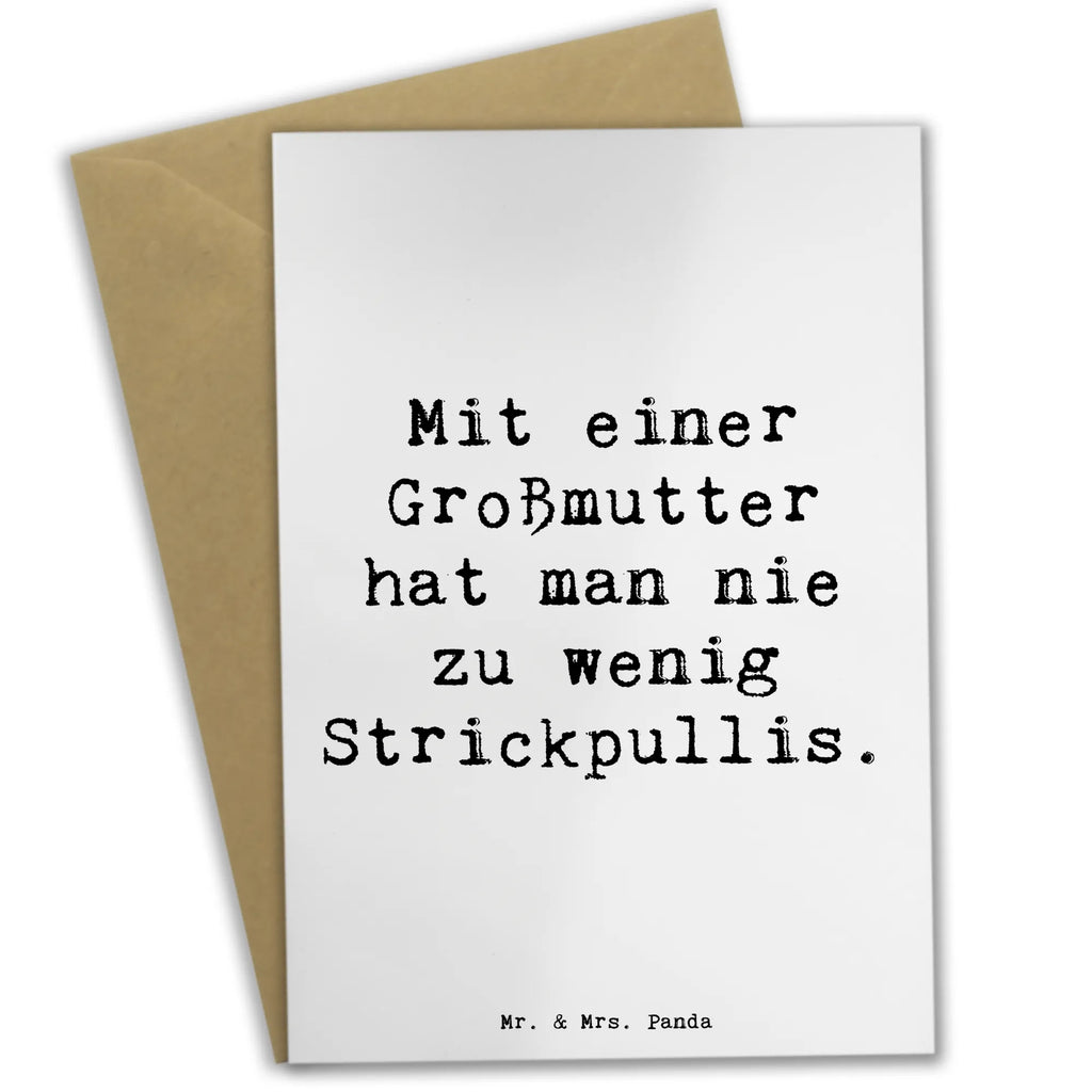 Grußkarte Spruch Großmutter Strickpullis Grußkarte, Klappkarte, Einladungskarte, Glückwunschkarte, Hochzeitskarte, Geburtstagskarte, Karte, Ansichtskarten, Familie, Vatertag, Muttertag, Bruder, Schwester, Mama, Papa, Oma, Opa