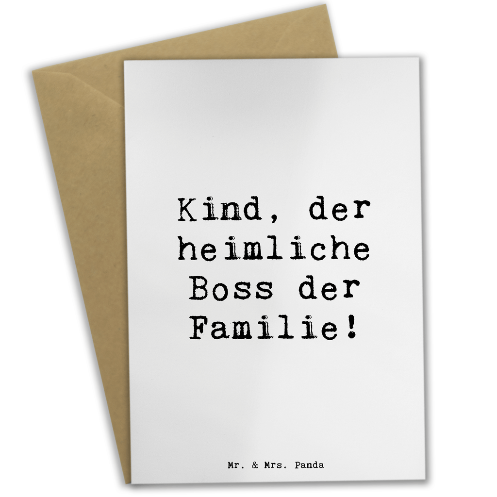 Grußkarte Spruch Kind Heimliche Führungskraft Grußkarte, Klappkarte, Einladungskarte, Glückwunschkarte, Hochzeitskarte, Geburtstagskarte, Karte, Ansichtskarten, Familie, Vatertag, Muttertag, Bruder, Schwester, Mama, Papa, Oma, Opa