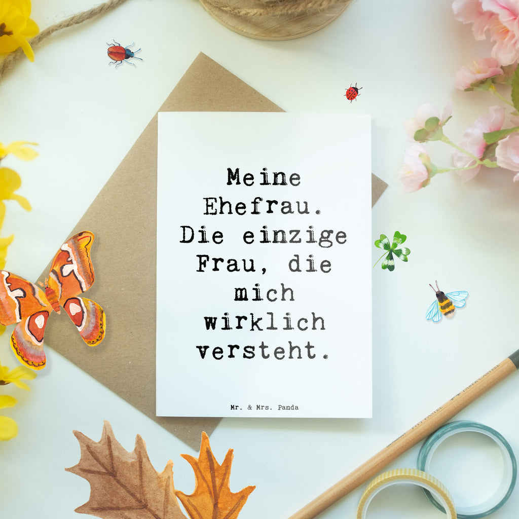 Grußkarte Ehefrau Verständnis Grußkarte, Klappkarte, Einladungskarte, Glückwunschkarte, Hochzeitskarte, Geburtstagskarte, Karte, Familie, Vatertag, Muttertag, Bruder, Schwester, Mama, Papa, Oma, Opa