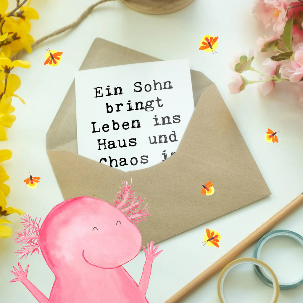 Grußkarte Spruch Lebhafter Sohn Grußkarte, Klappkarte, Einladungskarte, Glückwunschkarte, Hochzeitskarte, Geburtstagskarte, Karte, Ansichtskarten, Familie, Vatertag, Muttertag, Bruder, Schwester, Mama, Papa, Oma, Opa