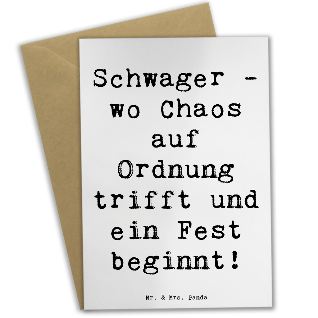 Grußkarte Schwager Chaos Fest Grußkarte, Klappkarte, Einladungskarte, Glückwunschkarte, Hochzeitskarte, Geburtstagskarte, Karte