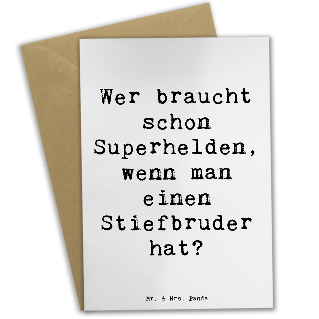 Grußkarte Spruch Stiefbruder Held Grußkarte, Klappkarte, Einladungskarte, Glückwunschkarte, Hochzeitskarte, Geburtstagskarte, Karte, Ansichtskarten, Familie, Vatertag, Muttertag, Bruder, Schwester, Mama, Papa, Oma, Opa