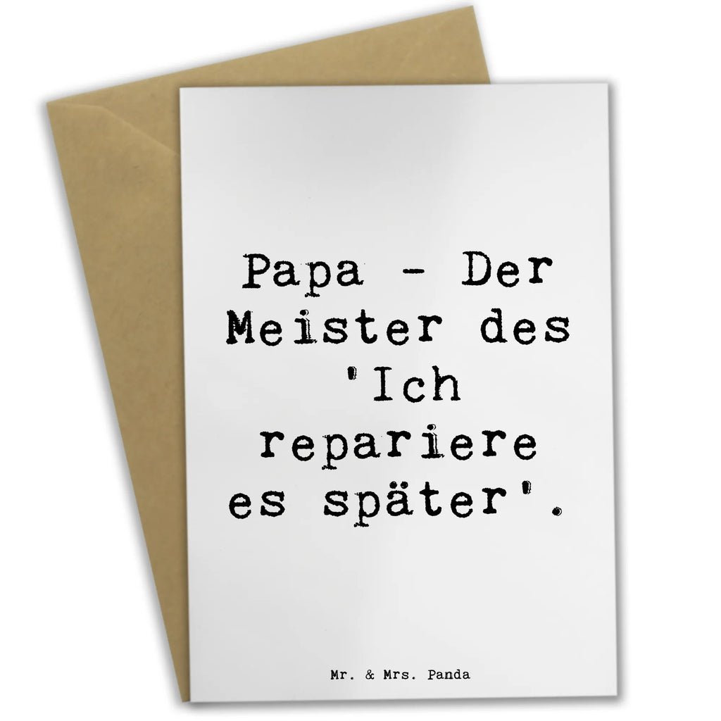 Grußkarte Spruch Papa Meister Grußkarte, Klappkarte, Einladungskarte, Glückwunschkarte, Hochzeitskarte, Geburtstagskarte, Karte, Ansichtskarten, Familie, Vatertag, Muttertag, Bruder, Schwester, Mama, Papa, Oma, Opa