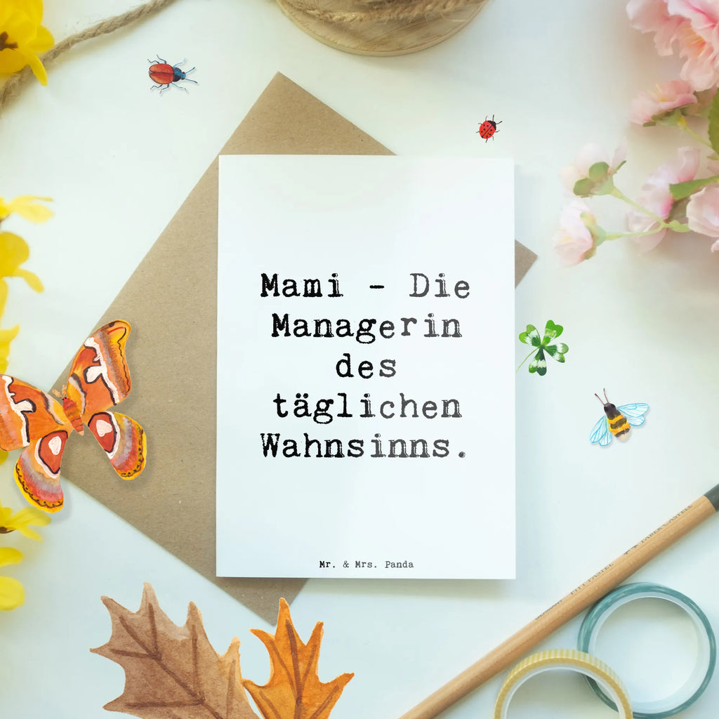 Grußkarte Spruch Mami Managerin Grußkarte, Klappkarte, Einladungskarte, Glückwunschkarte, Hochzeitskarte, Geburtstagskarte, Karte, Ansichtskarten, Familie, Vatertag, Muttertag, Bruder, Schwester, Mama, Papa, Oma, Opa