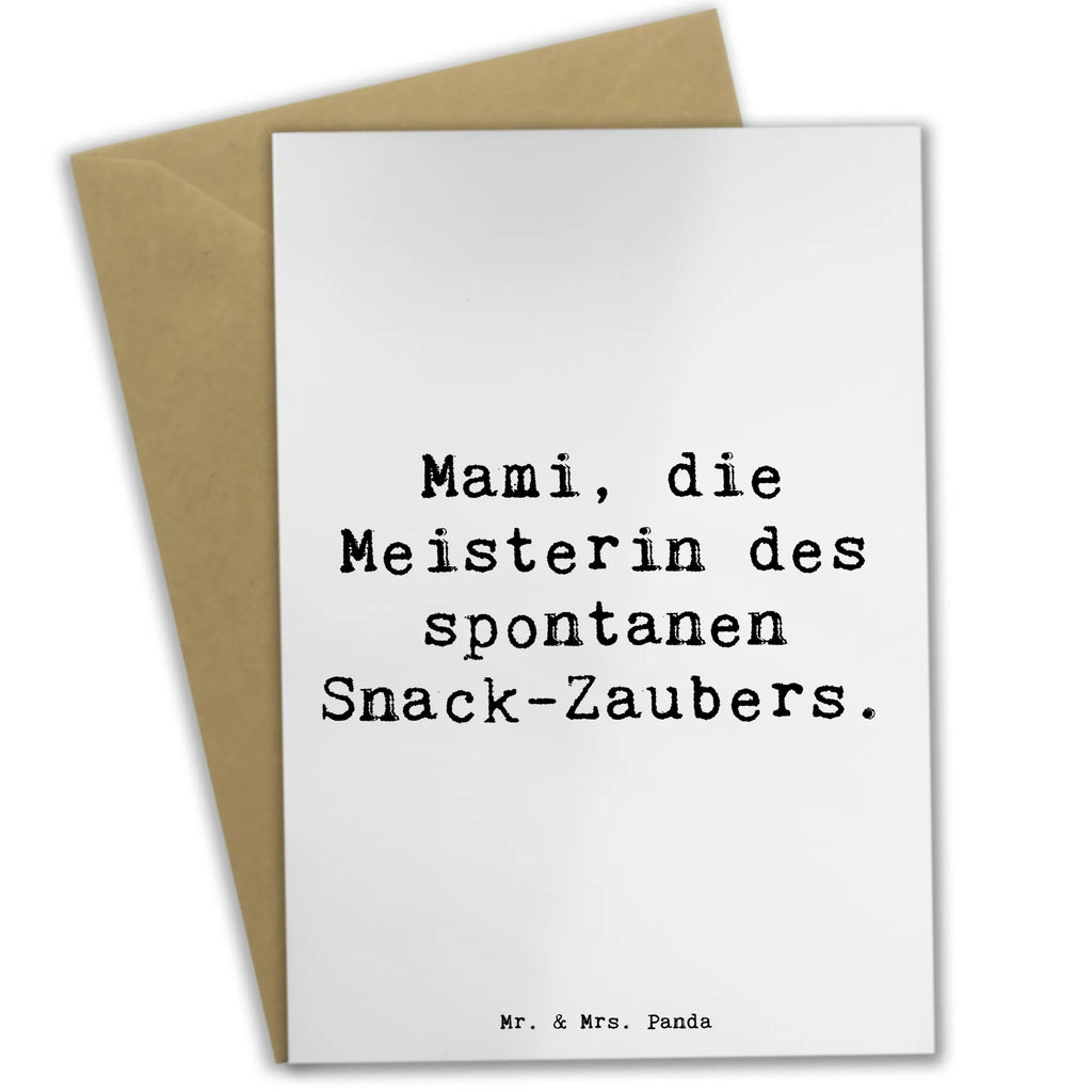 Grußkarte Spruch Mami Snack-Zauber Grußkarte, Klappkarte, Einladungskarte, Glückwunschkarte, Hochzeitskarte, Geburtstagskarte, Karte, Ansichtskarten, Familie, Vatertag, Muttertag, Bruder, Schwester, Mama, Papa, Oma, Opa