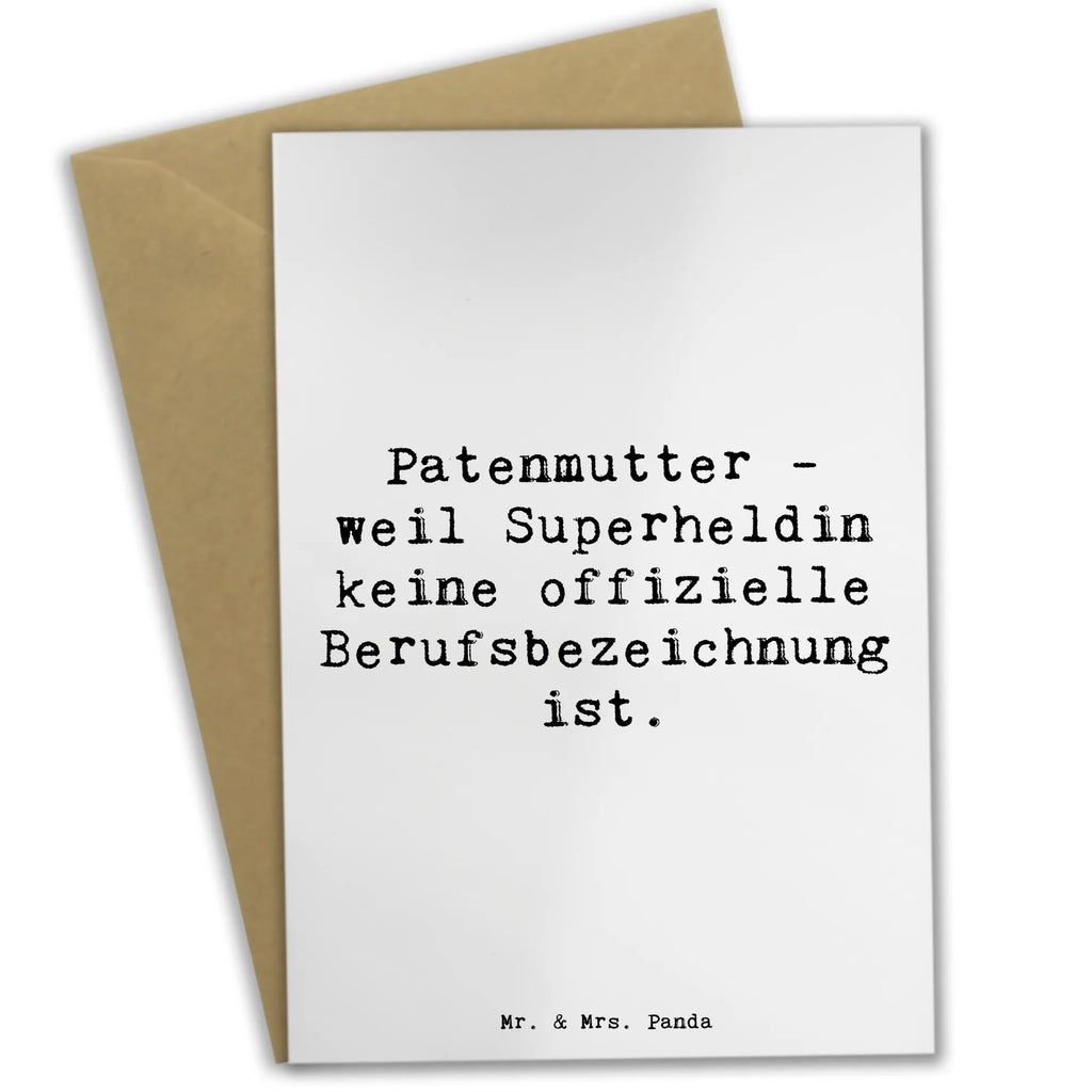 Grußkarte Spruch Patenmutter Superheldin Grußkarte, Klappkarte, Einladungskarte, Glückwunschkarte, Hochzeitskarte, Geburtstagskarte, Karte, Ansichtskarten, Familie, Vatertag, Muttertag, Bruder, Schwester, Mama, Papa, Oma, Opa