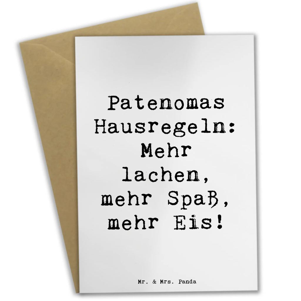 Grußkarte Spruch Patenoma Hausregeln Grußkarte, Klappkarte, Einladungskarte, Glückwunschkarte, Hochzeitskarte, Geburtstagskarte, Karte, Ansichtskarten, Familie, Vatertag, Muttertag, Bruder, Schwester, Mama, Papa, Oma, Opa