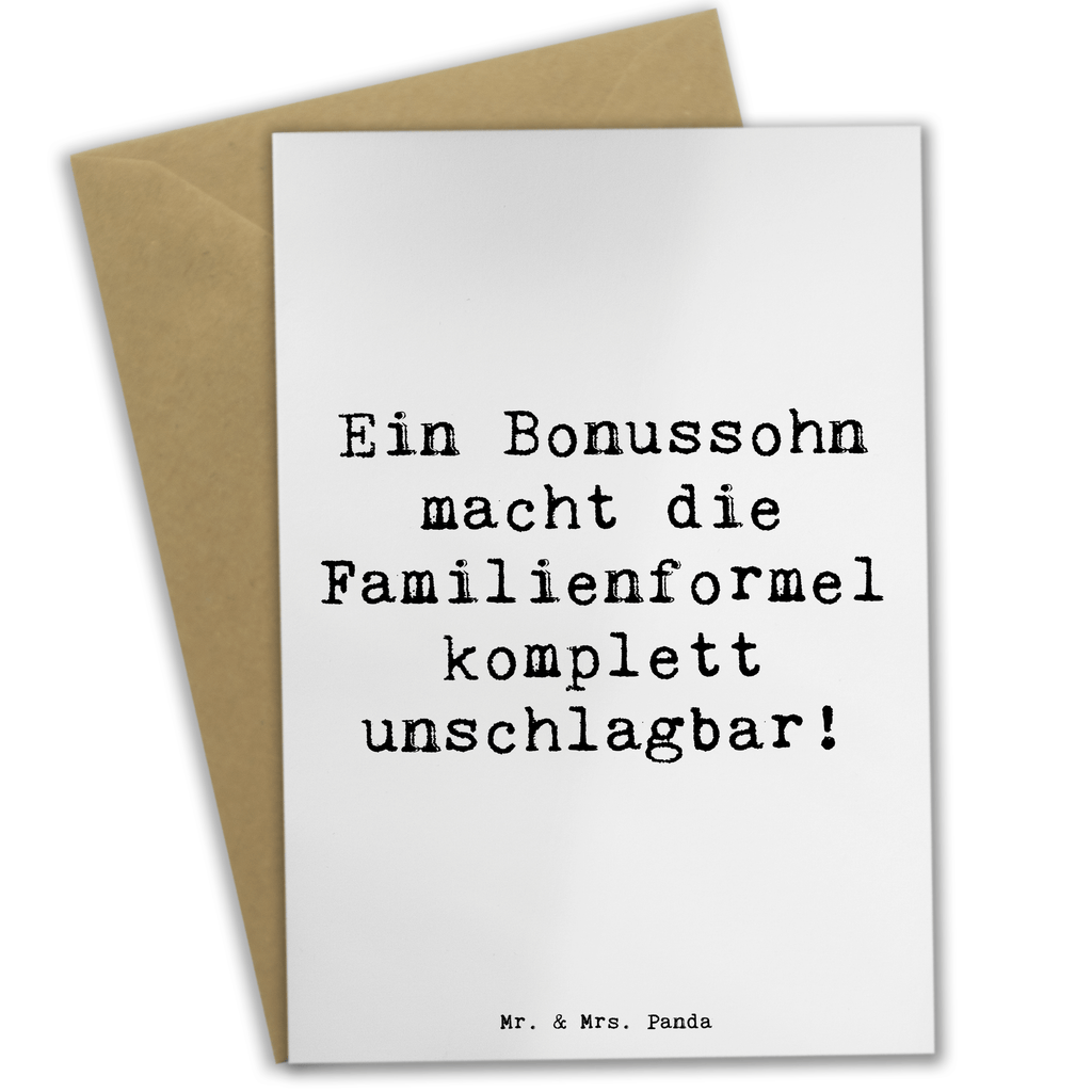 Grußkarte Spruch Unschlagbarer Bonussohn Grußkarte, Klappkarte, Einladungskarte, Glückwunschkarte, Hochzeitskarte, Geburtstagskarte, Karte, Ansichtskarten, Familie, Vatertag, Muttertag, Bruder, Schwester, Mama, Papa, Oma, Opa