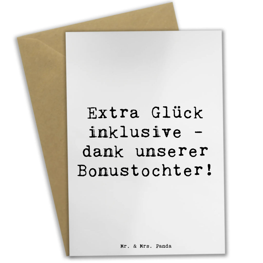 Grußkarte Spruch Bonustochter Glück Grußkarte, Klappkarte, Einladungskarte, Glückwunschkarte, Hochzeitskarte, Geburtstagskarte, Karte, Ansichtskarten, Familie, Vatertag, Muttertag, Bruder, Schwester, Mama, Papa, Oma, Opa