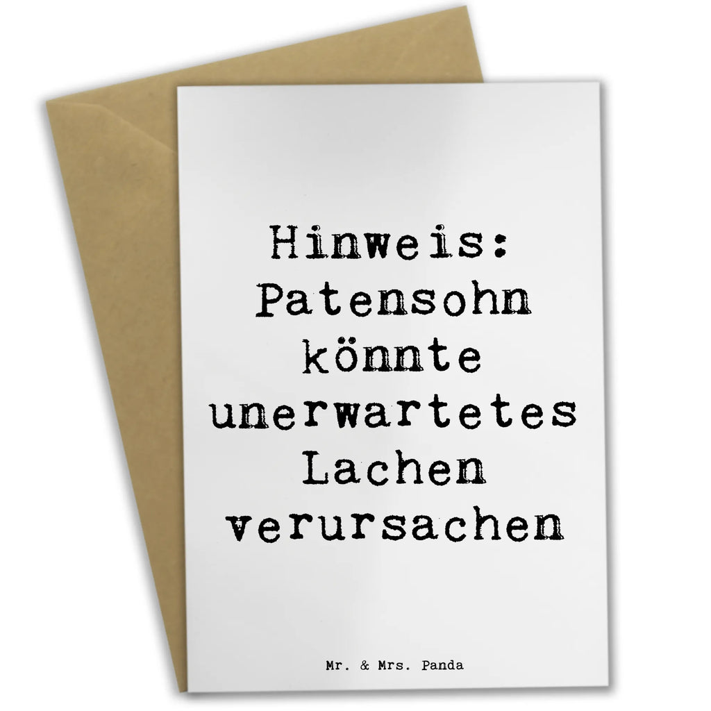 Grußkarte Spruch Unerwartetes Lachen Patensohn Grußkarte, Klappkarte, Einladungskarte, Glückwunschkarte, Hochzeitskarte, Geburtstagskarte, Karte, Ansichtskarten, Familie, Vatertag, Muttertag, Bruder, Schwester, Mama, Papa, Oma, Opa