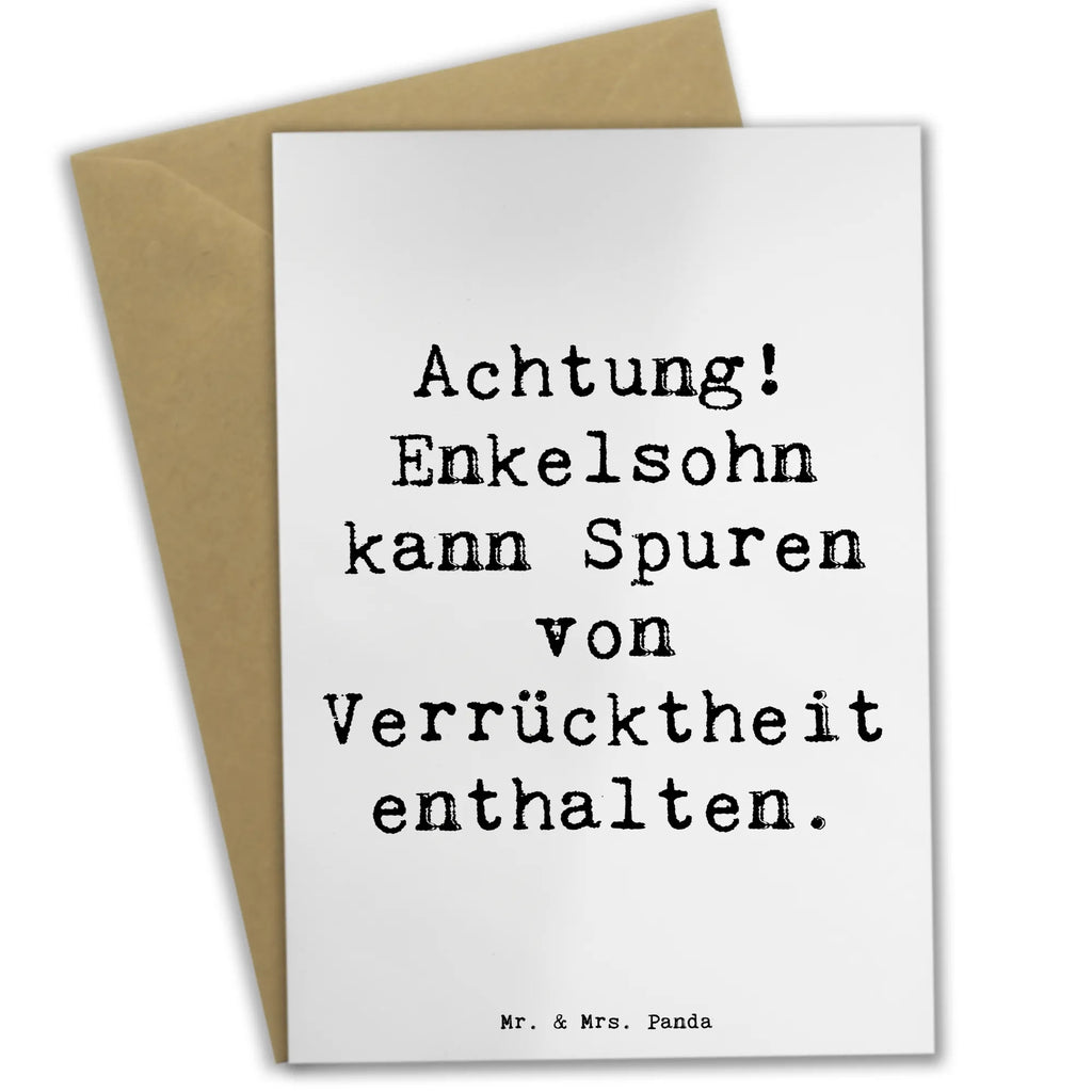 Grußkarte Spruch Enkelsohn Verrücktheit Grußkarte, Klappkarte, Einladungskarte, Glückwunschkarte, Hochzeitskarte, Geburtstagskarte, Karte, Ansichtskarten, Familie, Vatertag, Muttertag, Bruder, Schwester, Mama, Papa, Oma, Opa