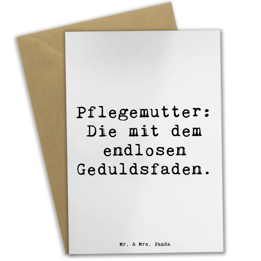 Grußkarte Spruch Pflegemutter: Die mit dem endlosen Geduldsfaden. Grußkarte, Klappkarte, Einladungskarte, Glückwunschkarte, Hochzeitskarte, Geburtstagskarte, Karte, Ansichtskarten, Familie, Vatertag, Muttertag, Bruder, Schwester, Mama, Papa, Oma, Opa