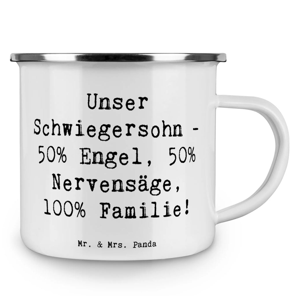 Camping Emaille Tasse Spruch Unser Schwiegersohn. 50% Engel, 50% Nervensäge, 100% Familie! Campingtasse, Trinkbecher, Metalltasse, Outdoor Tasse, Emaille Trinkbecher, Blechtasse Outdoor, Emaille Campingbecher, Edelstahl Trinkbecher, Metalltasse für Camping, Kaffee Blechtasse, Camping Tasse Metall, Emaille Tasse, Emaille Becher, Tasse Camping, Tasse Emaille, Emaille Tassen, Camping Becher, Metall Tasse, Camping Tassen, Blechtasse, Emaille Tasse Camping, Camping Tasse Emaille, Emailletasse, Camping Tassen Emaille, Campingbecher, Blechtassen, Outdoor Becher, Campingtassen, Emaille Becher Camping, Camping Becher Edelstahl, Familie, Vatertag, Muttertag, Bruder, Schwester, Mama, Papa, Oma, Opa