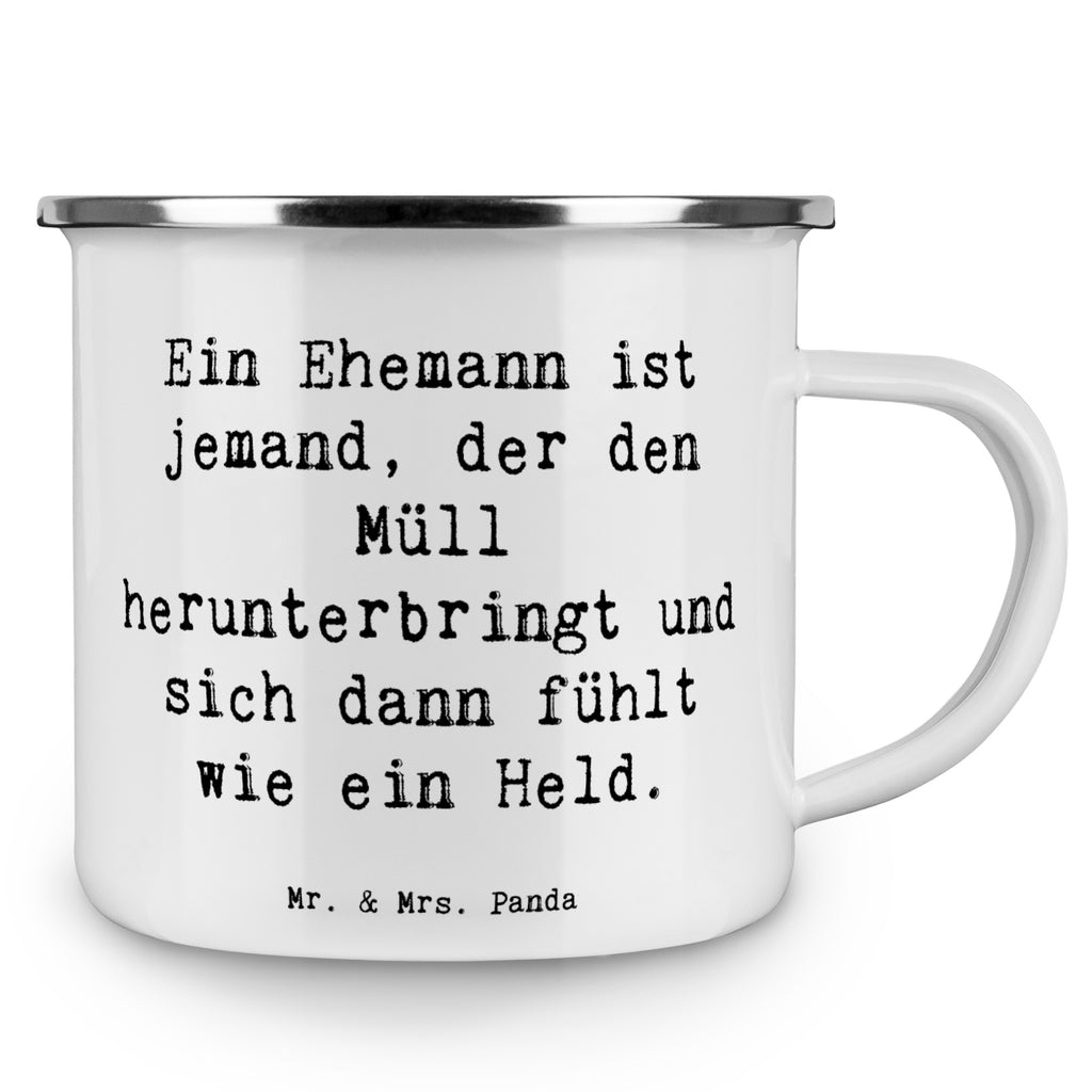 Camping Emaille Tasse Ehemann Held Campingtasse, Trinkbecher, Metalltasse, Outdoor Tasse, Emaille Trinkbecher, Blechtasse Outdoor, Emaille Campingbecher, Edelstahl Trinkbecher, Metalltasse für Camping, Kaffee Blechtasse, Camping Tasse Metall