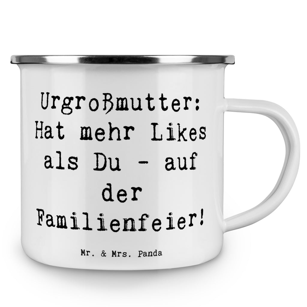 Camping Emaille Tasse Urgroßmutter Likes Campingtasse, Trinkbecher, Metalltasse, Outdoor Tasse, Emaille Trinkbecher, Blechtasse Outdoor, Emaille Campingbecher, Edelstahl Trinkbecher, Metalltasse für Camping, Kaffee Blechtasse, Camping Tasse Metall