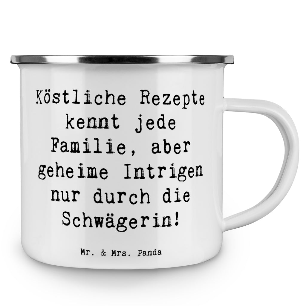 Camping Emaille Tasse Schwägerin Intrigen Campingtasse, Trinkbecher, Metalltasse, Outdoor Tasse, Emaille Trinkbecher, Blechtasse Outdoor, Emaille Campingbecher, Edelstahl Trinkbecher, Metalltasse für Camping, Kaffee Blechtasse, Camping Tasse Metall