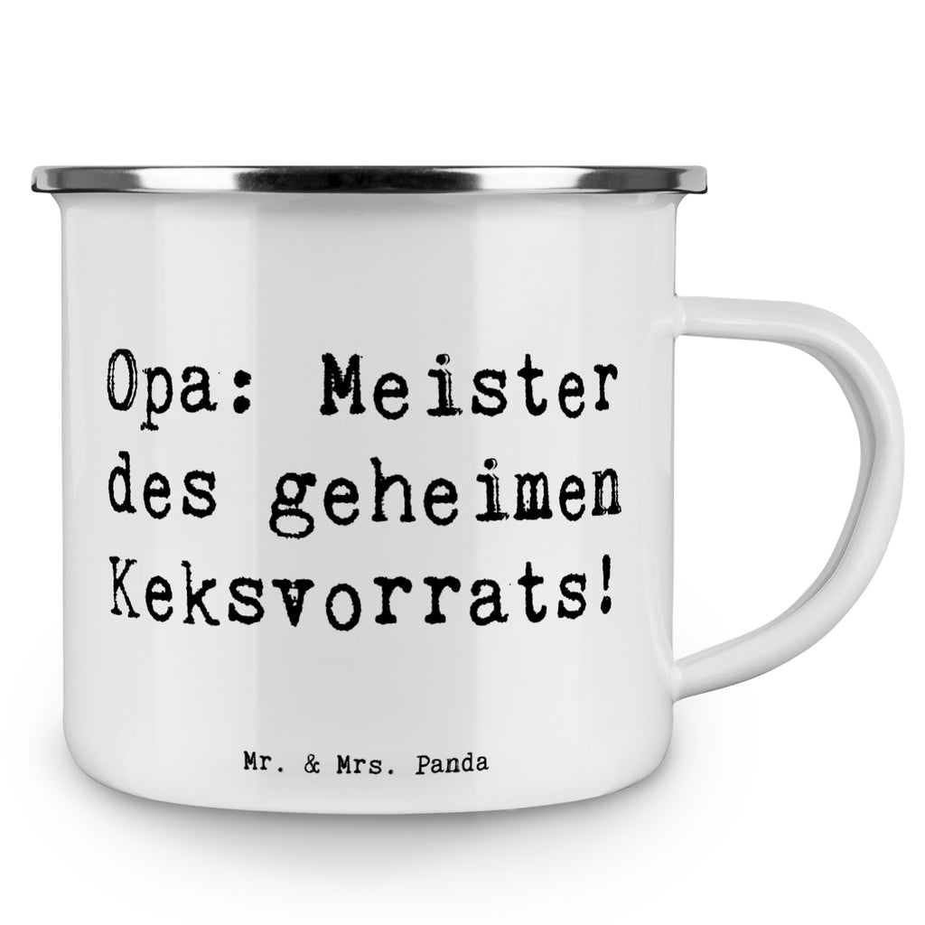 Camping Emaille Tasse Opa Keksmeister Campingtasse, Trinkbecher, Metalltasse, Outdoor Tasse, Emaille Trinkbecher, Blechtasse Outdoor, Emaille Campingbecher, Edelstahl Trinkbecher, Metalltasse für Camping, Kaffee Blechtasse, Camping Tasse Metall