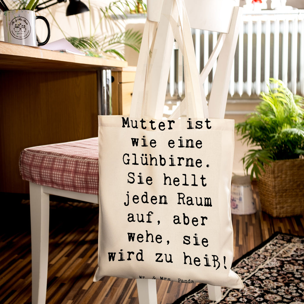 Tragetasche Spruch Mutter Glühbirne Beuteltasche, Beutel, Einkaufstasche, Jutebeutel, Stoffbeutel, Tasche, Shopper, Umhängetasche, Strandtasche, Schultertasche, Stofftasche, Tragetasche, Badetasche, Jutetasche, Einkaufstüte, Laptoptasche, Familie, Vatertag, Muttertag, Bruder, Schwester, Mama, Papa, Oma, Opa