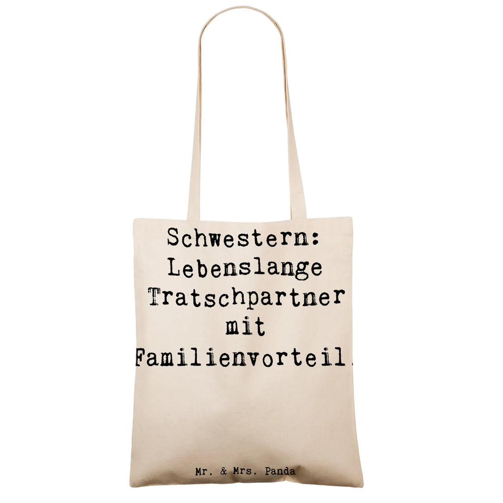 Tragetasche Spruch Schwestern Tratschpartner Beuteltasche, Beutel, Einkaufstasche, Jutebeutel, Stoffbeutel, Tasche, Shopper, Umhängetasche, Strandtasche, Schultertasche, Stofftasche, Tragetasche, Badetasche, Jutetasche, Einkaufstüte, Laptoptasche, Familie, Vatertag, Muttertag, Bruder, Schwester, Mama, Papa, Oma, Opa